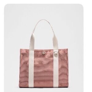 lululemon athletica Pink and White Tote Bag 10L